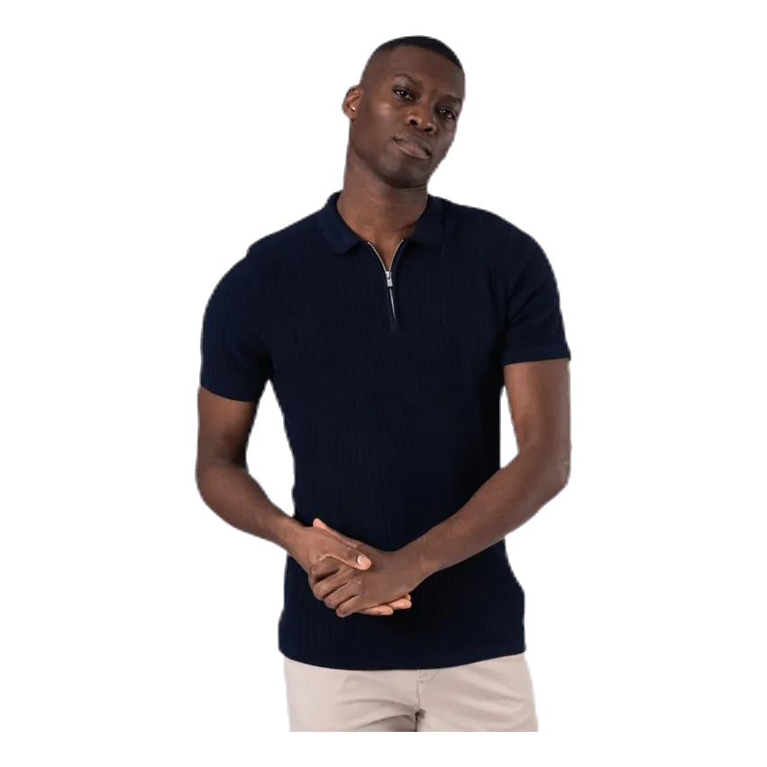 Jack & Jones Bristol Knit Ss Polo Blue