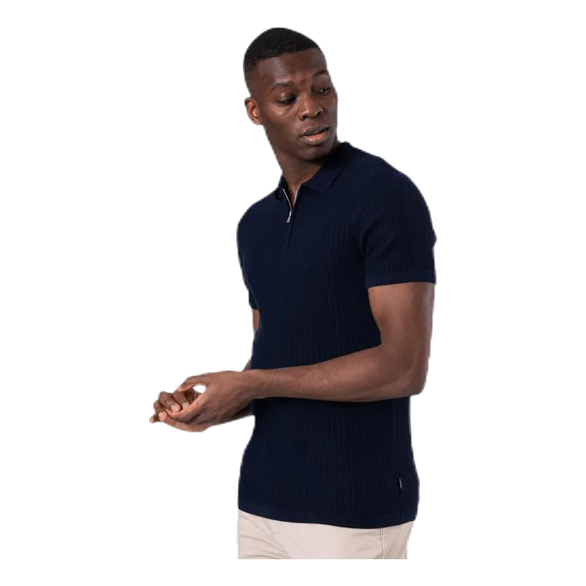 Jack & Jones Bristol Knit Ss Polo Blue