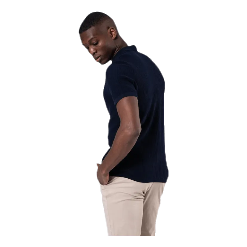 Jack & Jones Bristol Knit Ss Polo Blue
