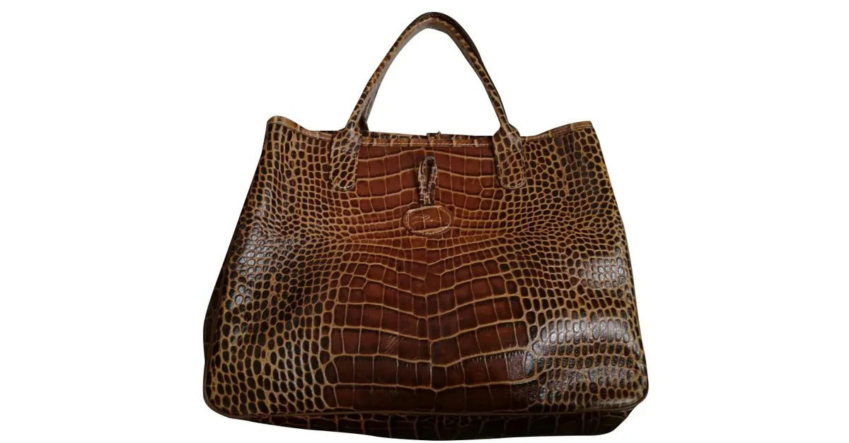 Longchamp Roseau Castaño 