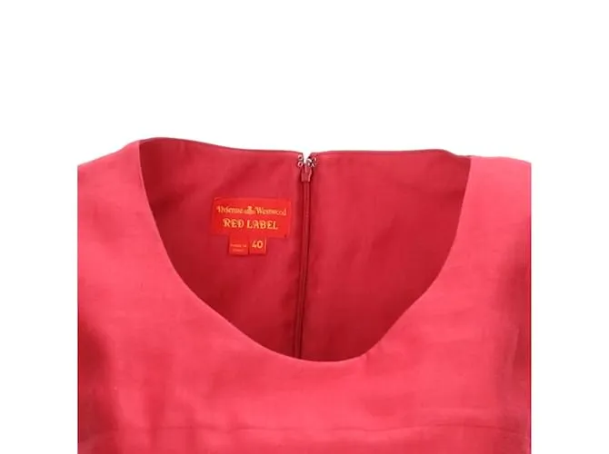 Vestido de lino Red Label de Vivienne Westwood Roja 